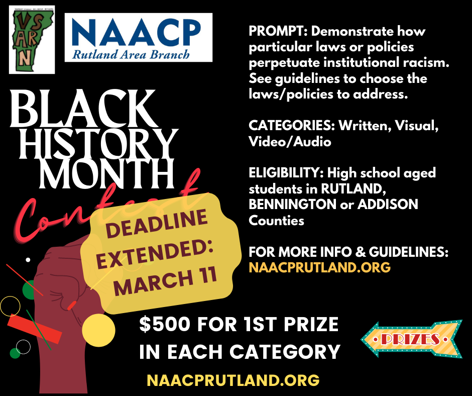 BHM Contest 2022 – Rutland Area Branch of the NAACP