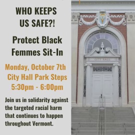 Mark Heath Rutland Racial Who Keeps Us Safe?! Protect Black Femmes Sit-In – Rutland Area Branch ...